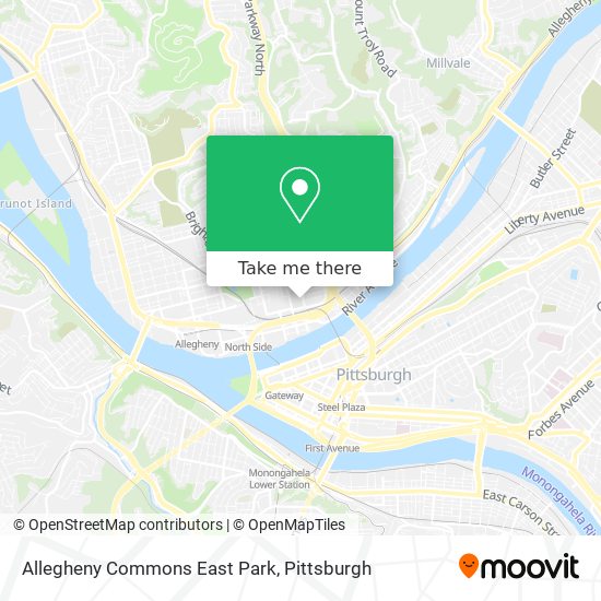 Mapa de Allegheny Commons East Park