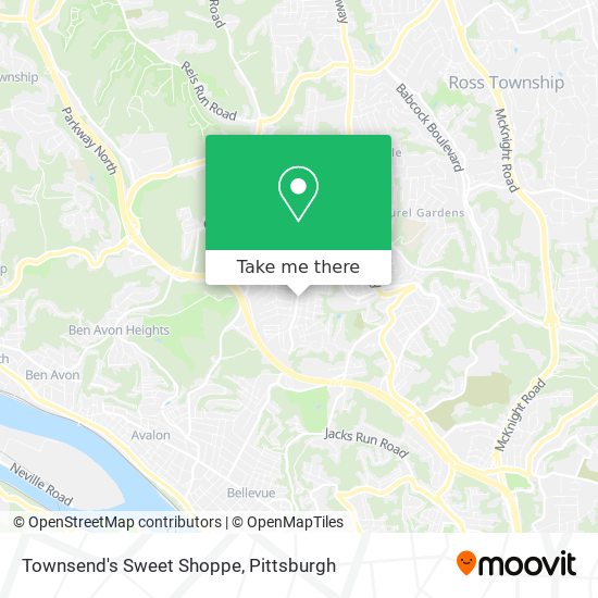 Townsend's Sweet Shoppe map