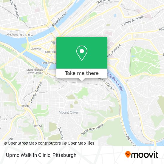 Mapa de Upmc Walk In Clinic