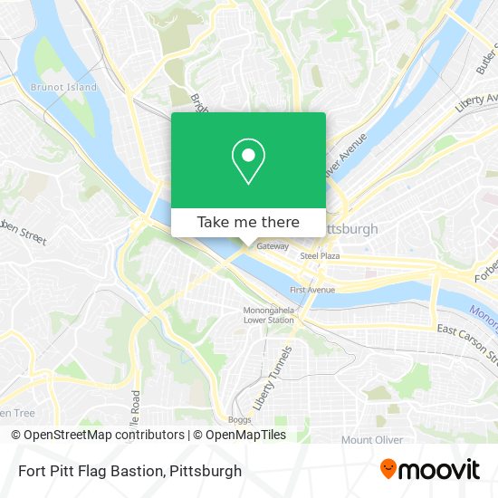 Mapa de Fort Pitt Flag Bastion