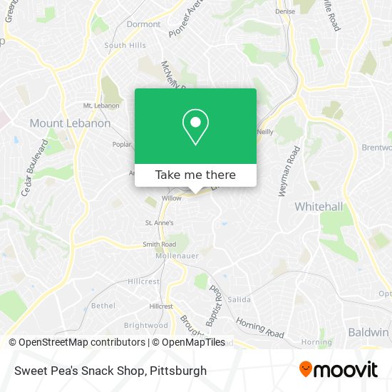 Mapa de Sweet Pea's Snack Shop