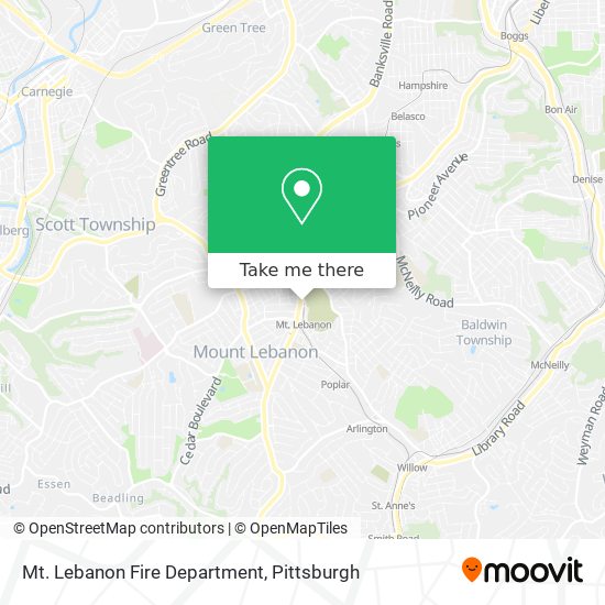 Mapa de Mt. Lebanon Fire Department