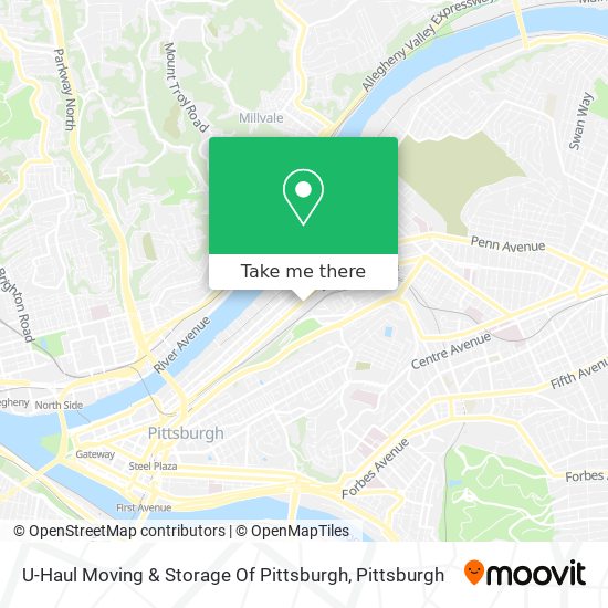 Mapa de U-Haul Moving & Storage Of Pittsburgh