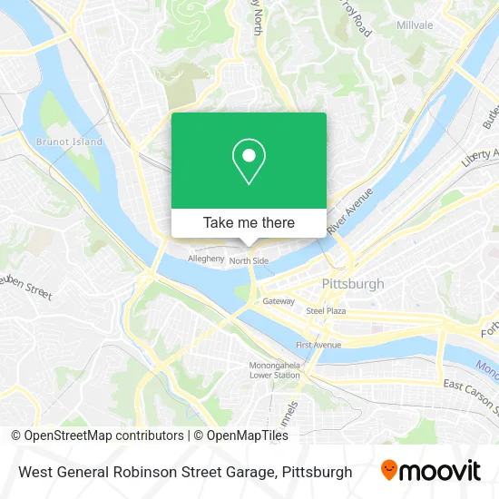 West General Robinson Street Garage map