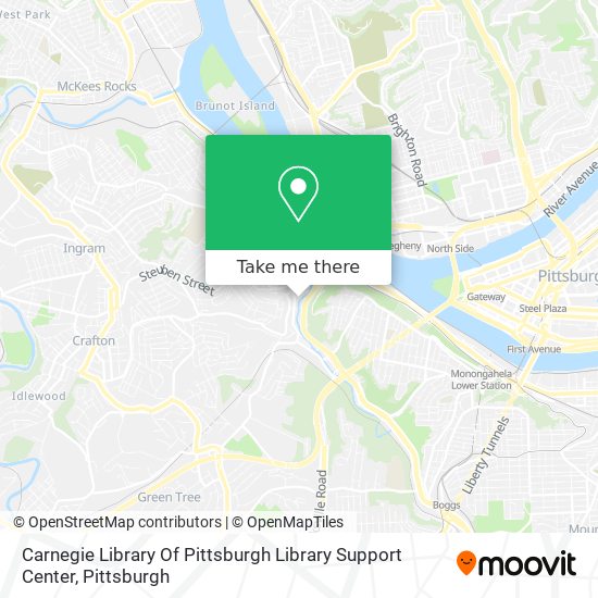 Mapa de Carnegie Library Of Pittsburgh Library Support Center