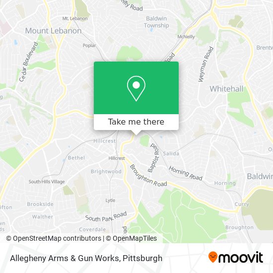 Allegheny Arms & Gun Works map