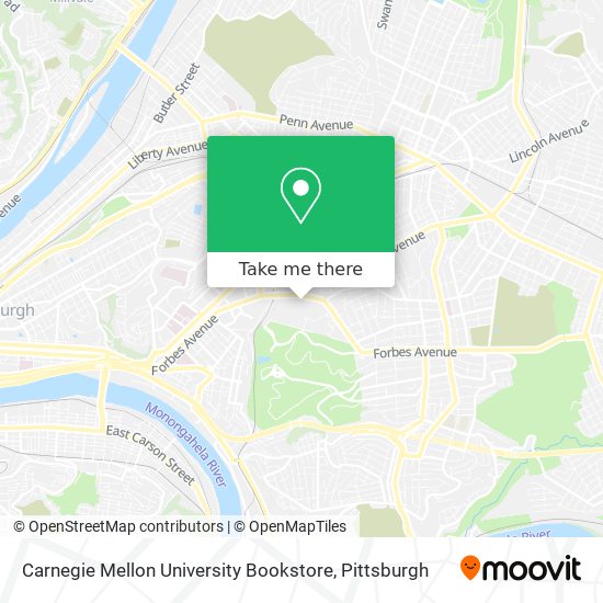 Mapa de Carnegie Mellon University Bookstore