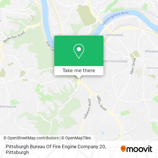 Mapa de Pittsburgh Bureau Of Fire Engine Company 20