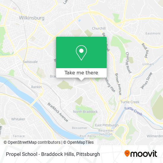 Propel School - Braddock Hills map