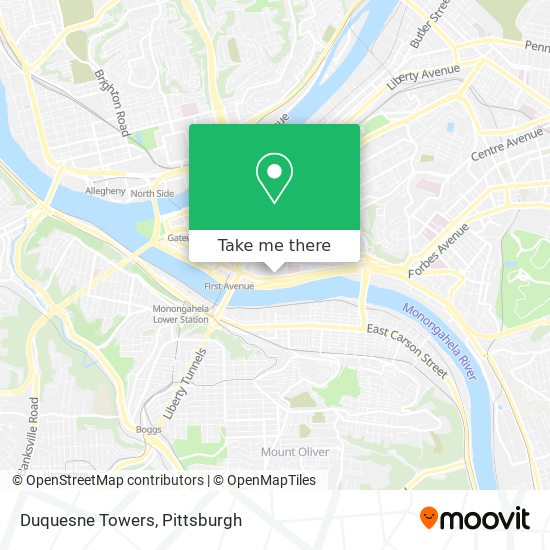 Duquesne Towers map