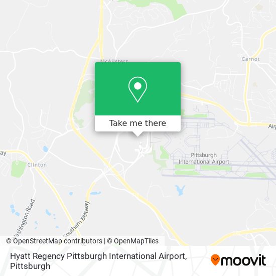 Hyatt Regency Pittsburgh International Airport map