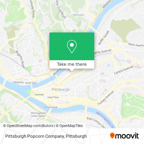 Mapa de Pittsburgh Popcorn Company