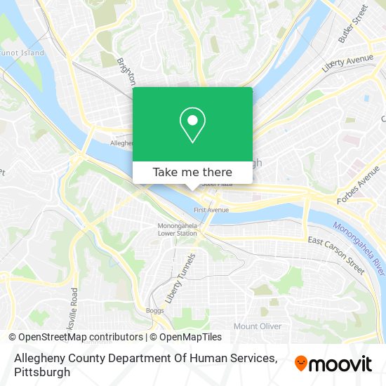 Allegheny County Department Of Human Services map
