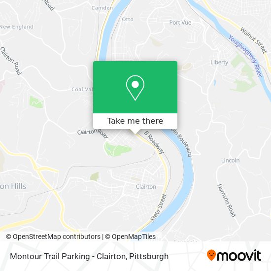 Montour Trail Parking - Clairton map