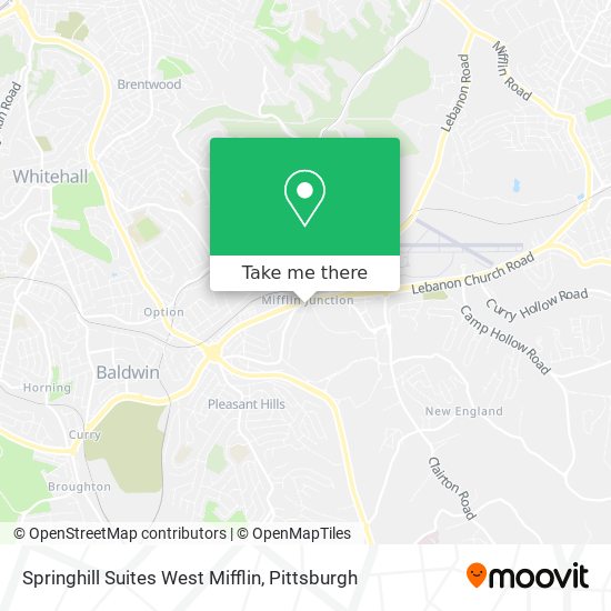 Mapa de Springhill Suites West Mifflin