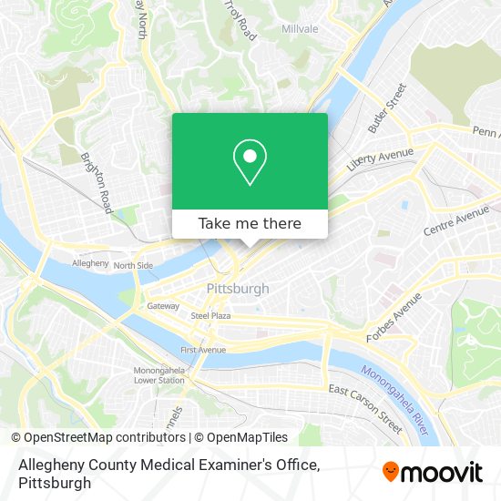 Mapa de Allegheny County Medical Examiner's Office