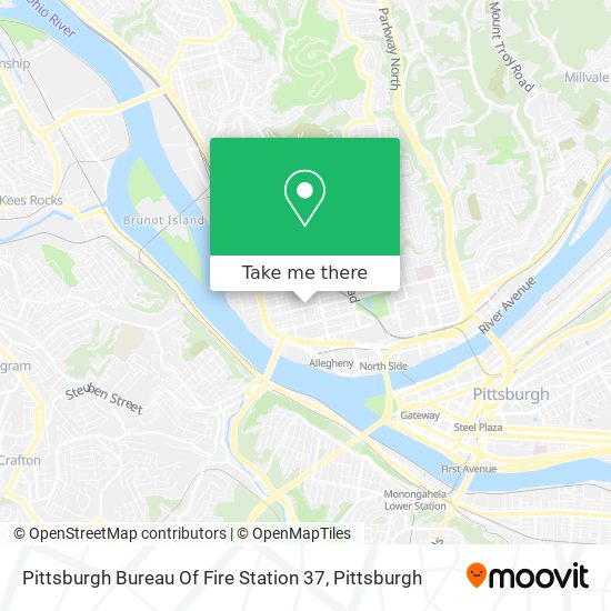 Mapa de Pittsburgh Bureau Of Fire Station 37