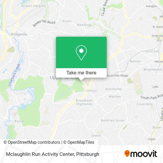 Mclaughlin Run Activity Center map