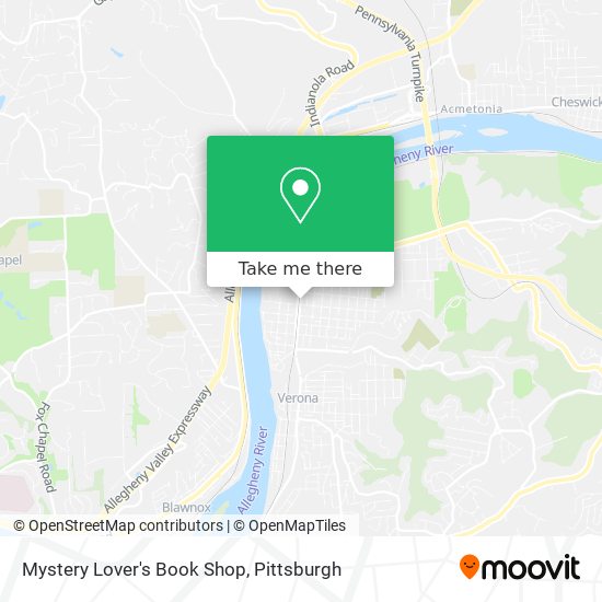 Mystery Lover's Book Shop map