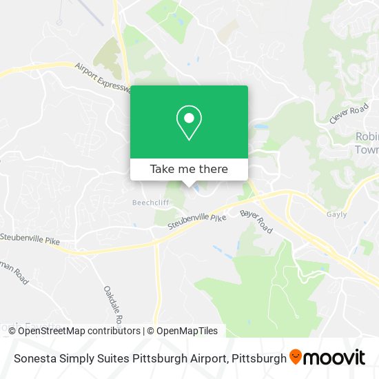 Mapa de Sonesta Simply Suites Pittsburgh Airport
