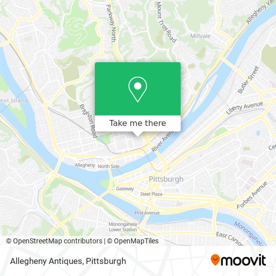 Allegheny Antiques map