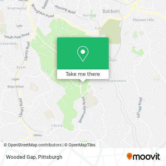 Wooded Gap map