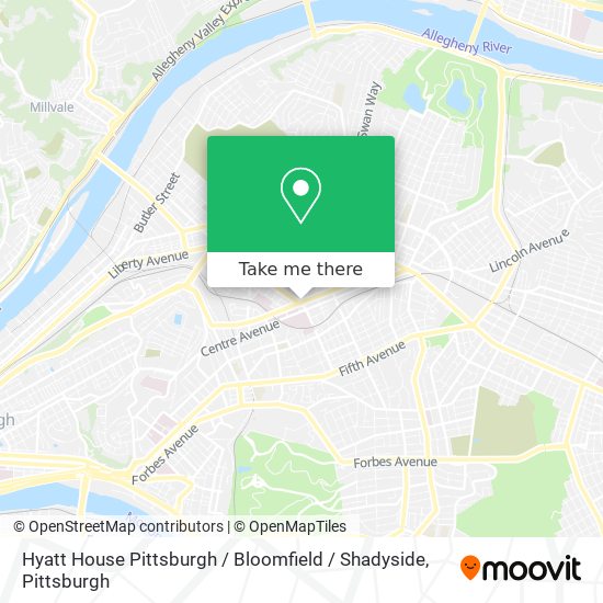 Hyatt House Pittsburgh / Bloomfield / Shadyside map