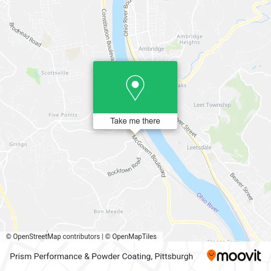 Mapa de Prism Performance & Powder Coating