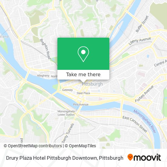 Drury Plaza Hotel Pittsburgh Downtown map