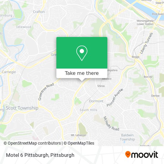 Mapa de Motel 6 Pittsburgh