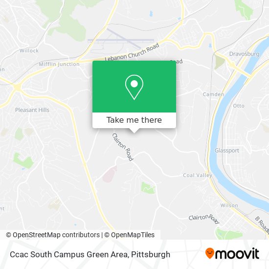Ccac South Campus Green Area map