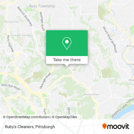 Ruby's Cleaners map