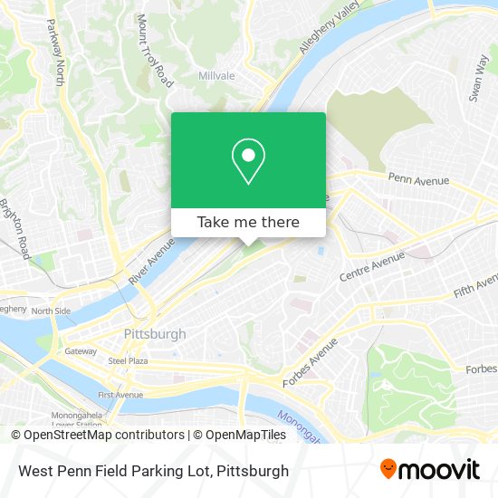 West Penn Field Parking Lot map