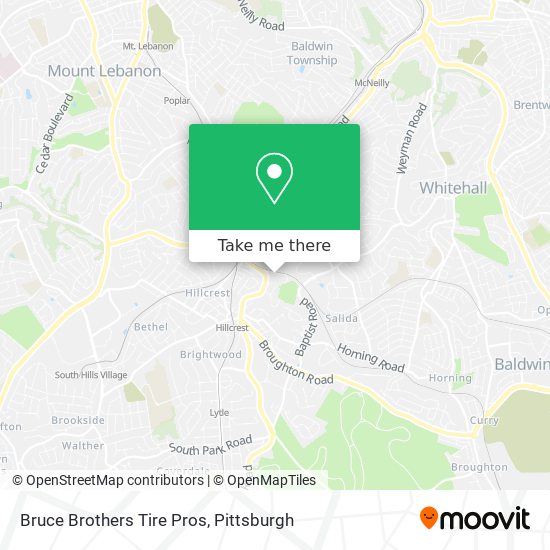 Bruce Brothers Tire Pros map