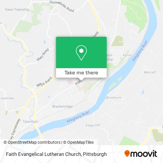 Faith Evangelical Lutheran Church map