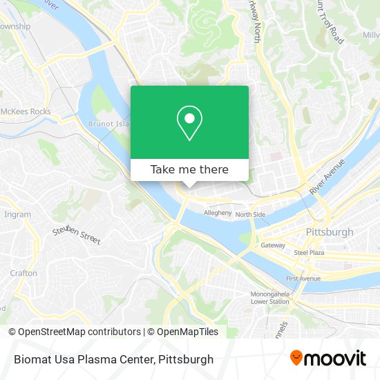 Mapa de Biomat Usa Plasma Center