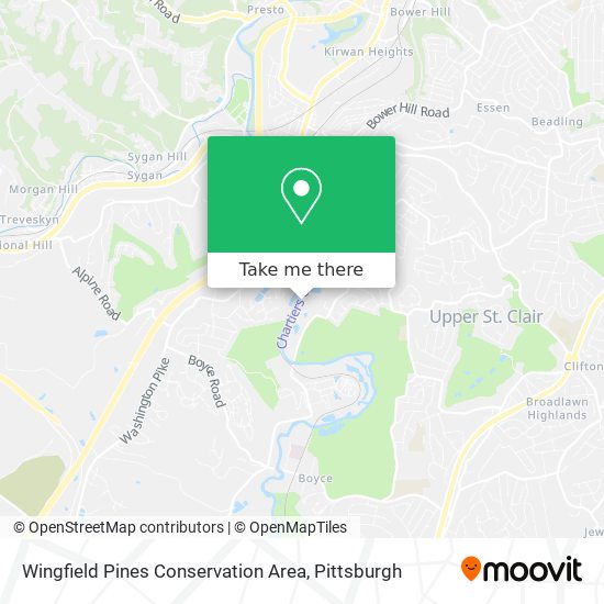 Wingfield Pines Conservation Area map