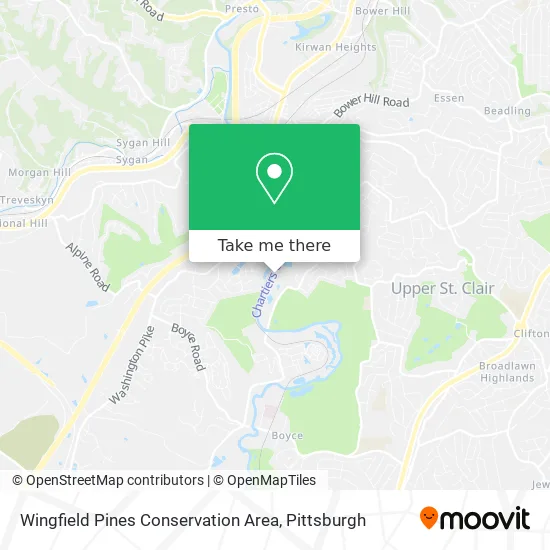 Wingfield Pines Conservation Area map