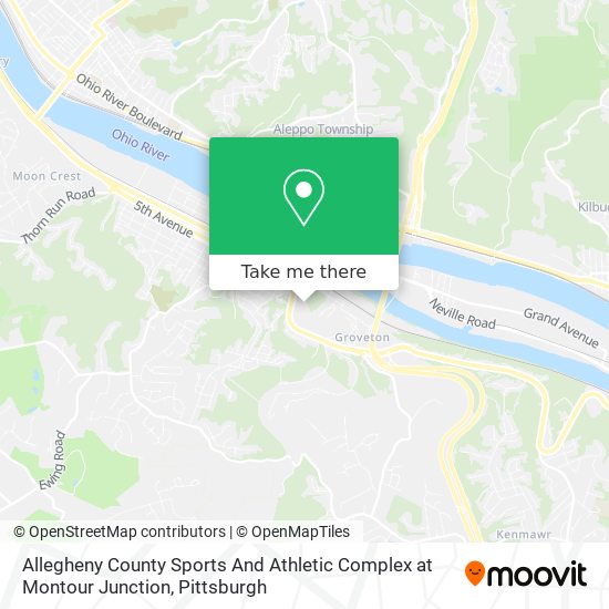 Mapa de Allegheny County Sports And Athletic Complex at Montour Junction