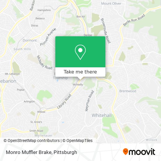 Monro Muffler Brake map