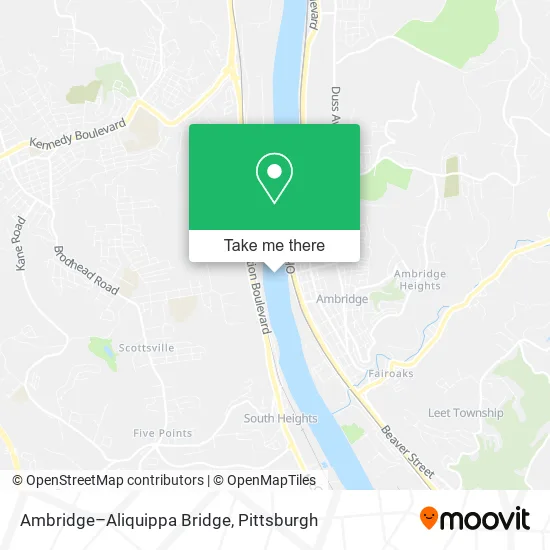 Ambridge–Aliquippa Bridge map