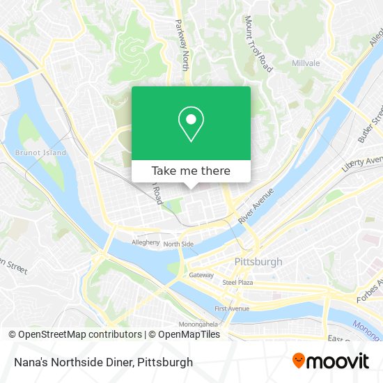 Nana's Northside Diner map