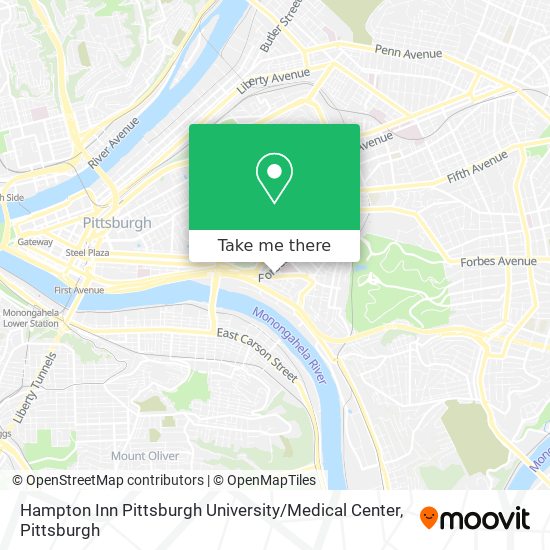 Hampton Inn Pittsburgh University / Medical Center map