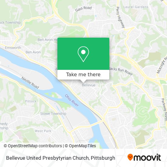 Bellevue United Presbytyrian Church map