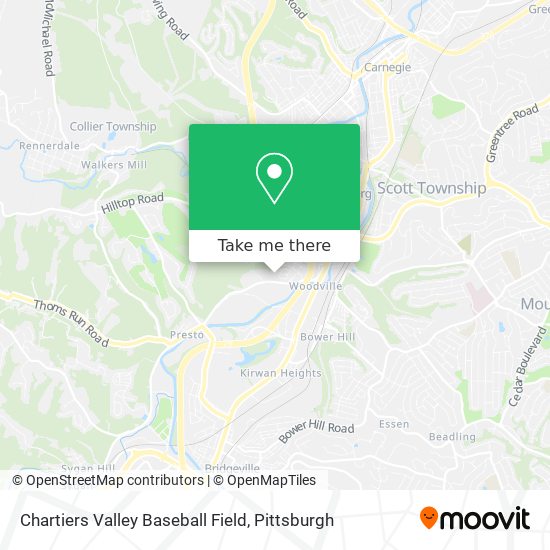 Mapa de Chartiers Valley Baseball Field