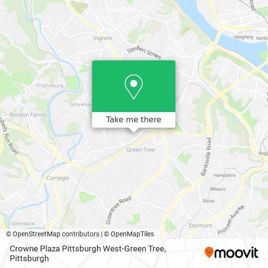 Crowne Plaza Pittsburgh West-Green Tree map