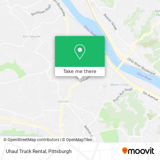 Uhaul Truck Rental map