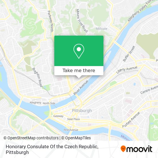 Mapa de Honorary Consulate Of the Czech Republic