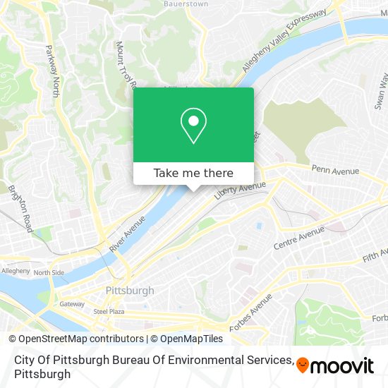 City Of Pittsburgh Bureau Of Environmental Services map