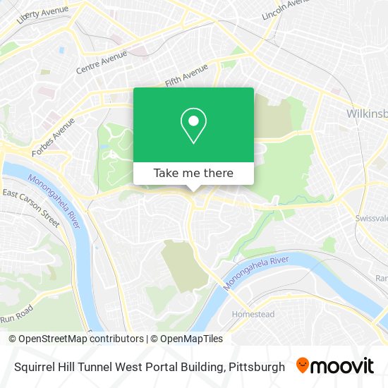 Mapa de Squirrel Hill Tunnel West Portal Building